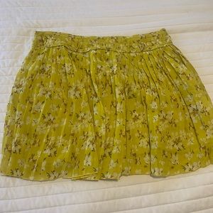 Y2K American Eagle floral pleated mini skirt